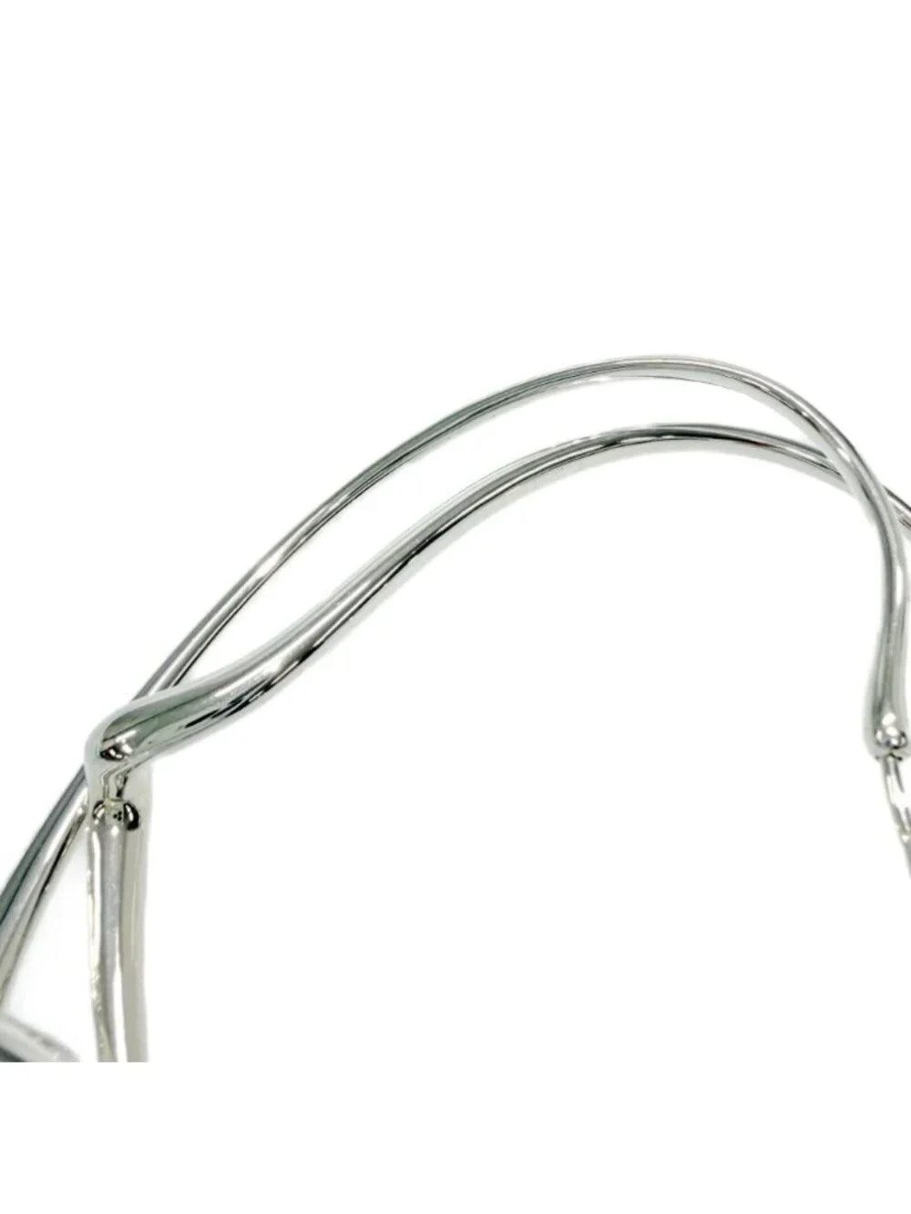 Tiffany & Co Silver Open Heart Hoop Earrings Large